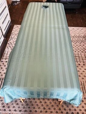 Massage Table sheets-Luxury Striped Green, 6 available/$7 ea fits standard size